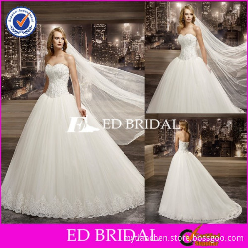 CE1435 2016 Elegant A Line Lace Suzhou Wedding Dress Sweetheart Gowns